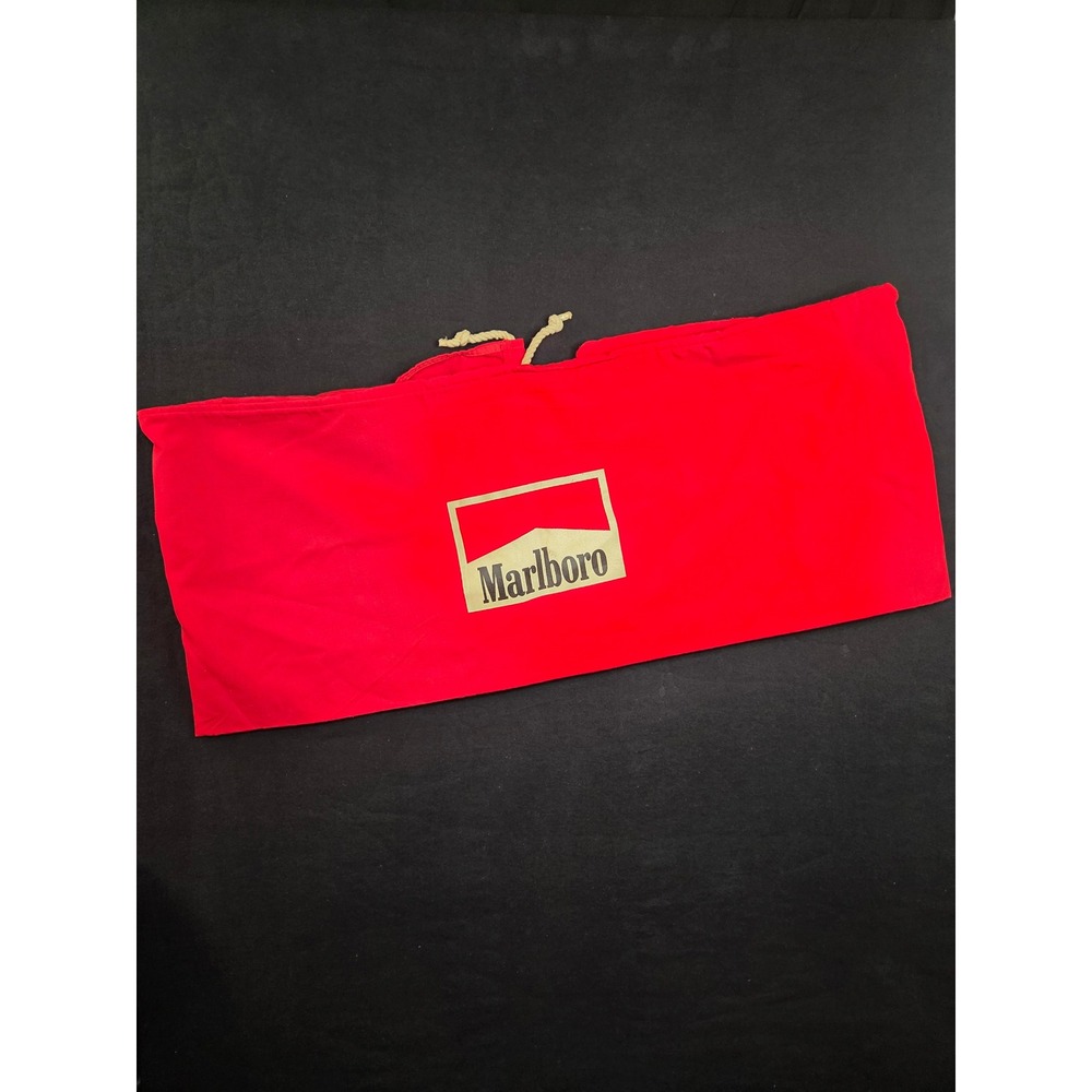 Vintage Marlboro Adventure Team Hammock Storage Bag Red Canvas Drawstring 90s